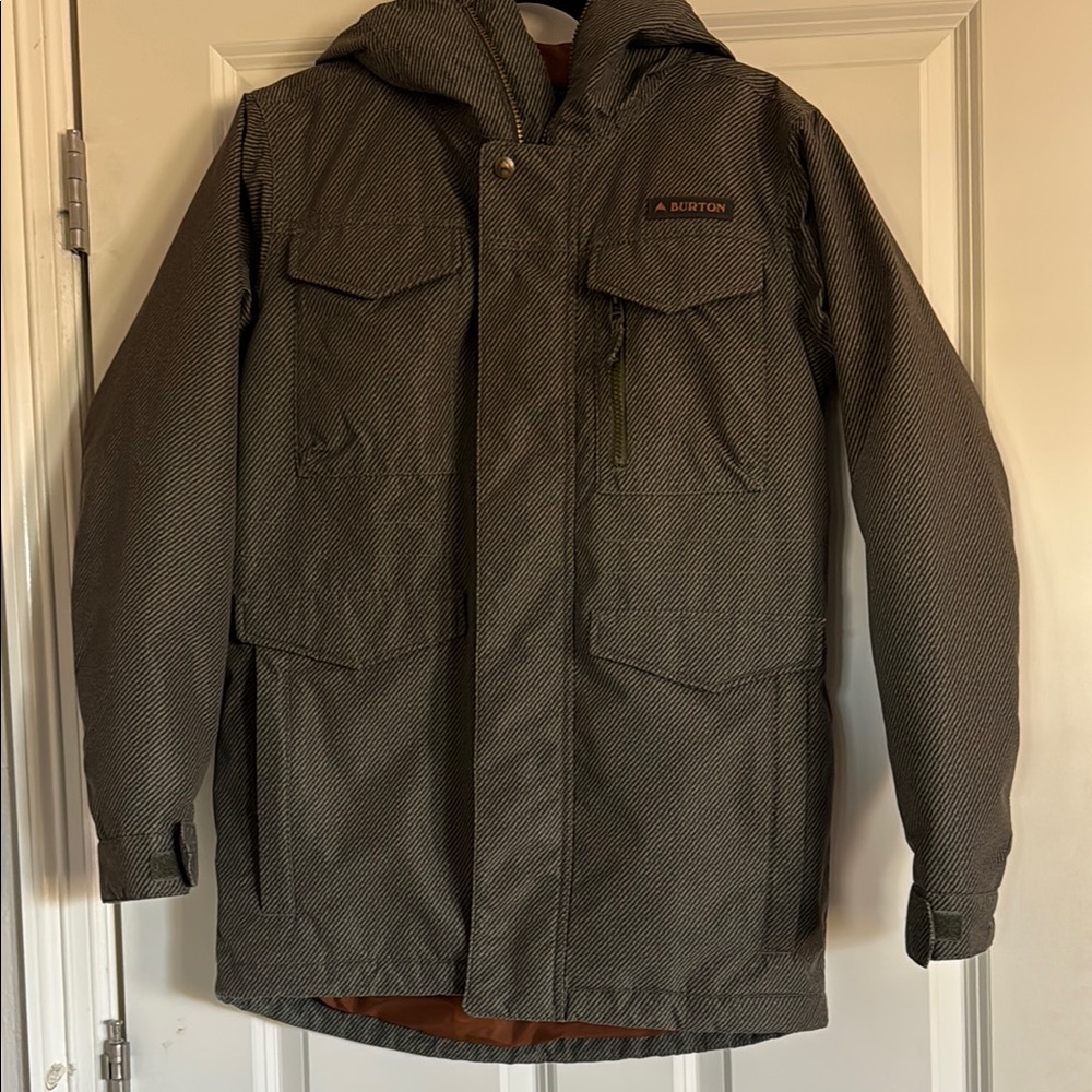Burton Gray Ski & Snowboard Jacket with Structured Collar